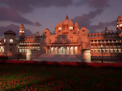 Fully detailed 3d replica of umaid bhawan jodhpur 3D model