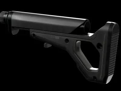Magpul UBR Gen2 Buttstock Low-poly 3D model