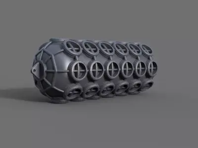Fender C metal container with lot of holes in it 3D print model