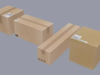 Warehouse assets bundle - Low poly Low-poly 3D model