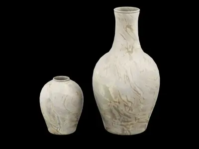 Two Vases Low-poly 3D model