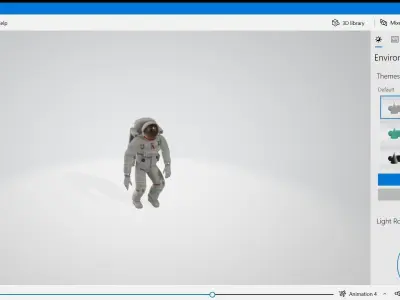 walking astronaut 3D model