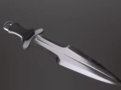 steel dagger 3D model