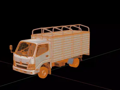 Hino 300 Wide Box Truck 3D model