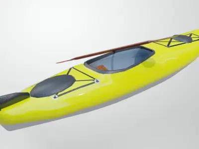 Kayak Low-poly 3D model Low-poly