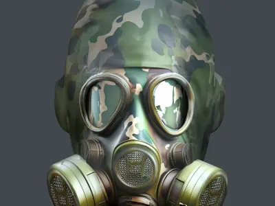 Helmet 3d model military combat Military Low-poly Low-poly 3D model 15