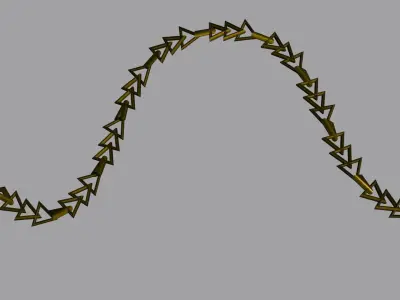  customizable Metal Chain  Low-poly 3D model