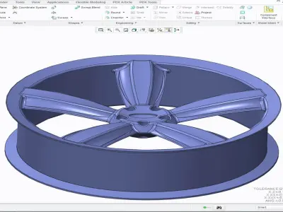 W4 wheel Free 3D model