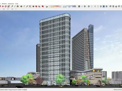 Sketchup Commercial Complex N1 3D model