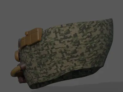Gas mask helmet 3d model military  Low-poly 3D model
