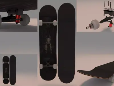 Khaleesi Daenerys Targaryen Game of Thrones Skateboard 3D model