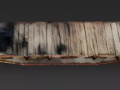 Realistic Heavy-Duty Flatcar 3D Model Low-poly 3D model