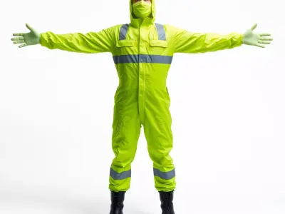 Neon Safety Suit model pack Low-poly 3D model