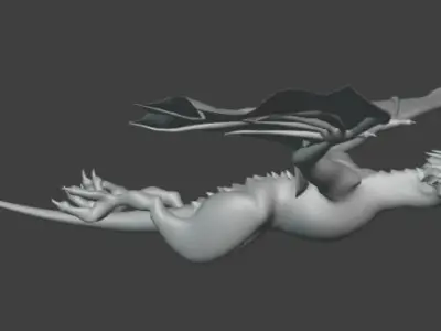 Baby Wyvern Rigged Low-poly 3D model