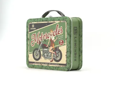 Vintage Suitcase -Lunch Box 3D model