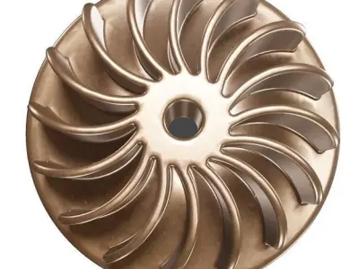 Mechanical Copper Impeller Low-poly 3D model