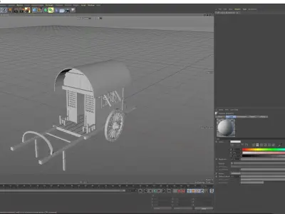 Carriage 3D Model cart 3D model