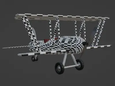 Chess Plane Low-poly 3D model