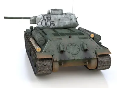 OT-34-76 - Soviet Flamethrower Tank - 88A 3D model