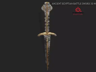  ANCIENT EGYPTIAN BATTLE SWORD 3D MODEL Low-poly 3D model