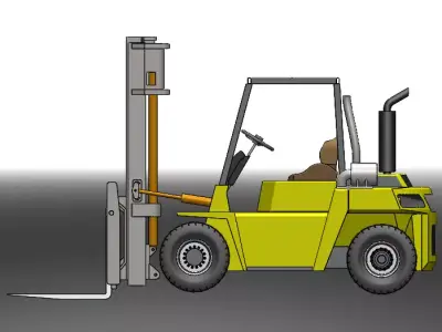 Internal Combustion Counterbalance Forklift 3D model