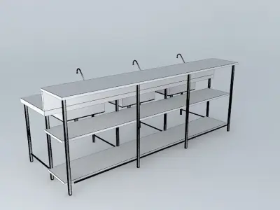 Kit 225 Bench Inox 3 Cubas Alex Marques Free 3D model