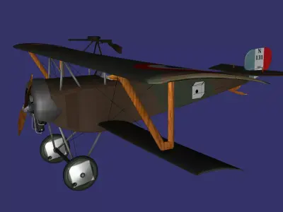 Nieuport 11 Bebe Free low-poly 3D model
