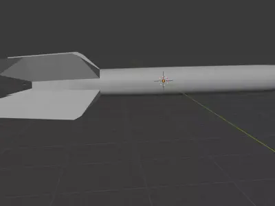 rocket  Low-poly 3D model