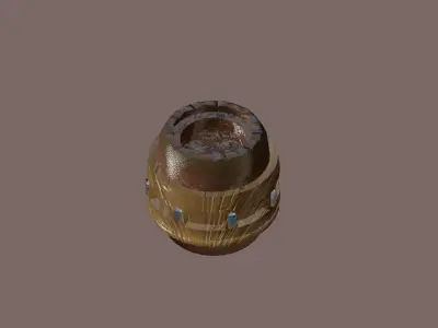 Barrel lowpoly 3D model