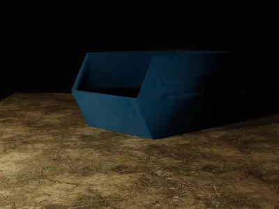Dumpster chair on table Free low-poly 3D model