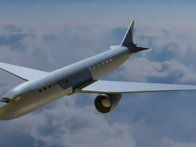 PASSENGER AIRCRAFT LOW POLY - READY TO PLAY Free low-poly 3D model