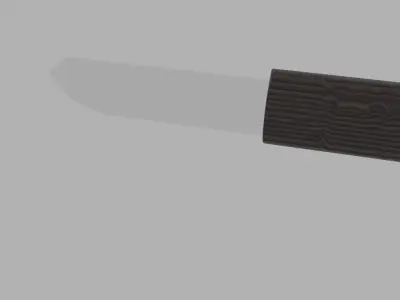 low polly 3d knife Low-poly 3D model