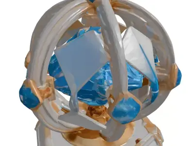 Glowing Alien Artifact Crystal Core 3D model
