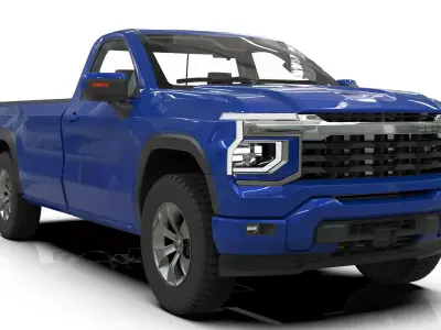 2027 Silverado Concept Single Cab Extended Bed 3D model