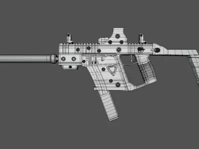 Kriss Vector Low-poly 3D model 4