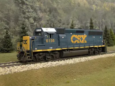 Detailed Locomotive 3D Model Editable CSX GP402 YN3 Train 3D print model