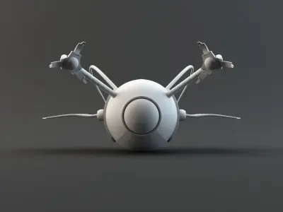 Drone ball with two arms 3D model