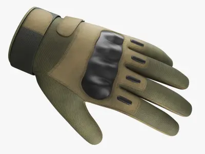 Army Gloves PBR Low-poly 3D model