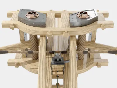 Roman ballista Low-poly 3D model