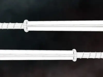 Bar Mace Low-poly 3D model