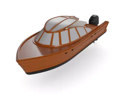 Electric Sailboat 3D model