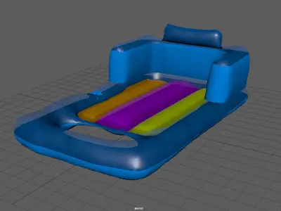 SWIMMING MATTRESS Low-poly 3D model