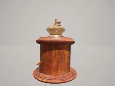 Antique coffee grinder Low-poly 3D model