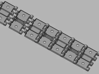Worktable Late type tracks for Bt-5 or Bt-7 3D print model