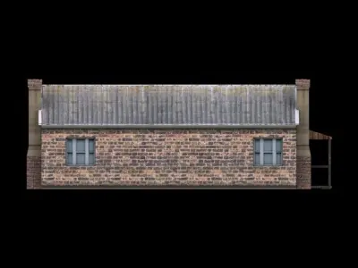 Town buildings pack  Low-poly 3D model