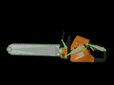 chainsaw Low-poly 3D model purchase
