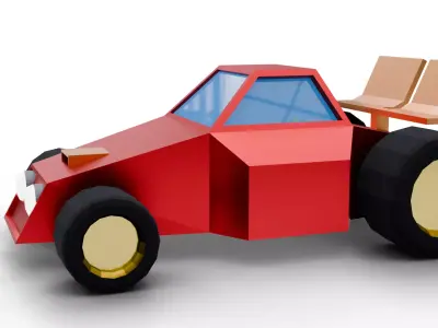 Race Car Low-poly Low-poly 3D model