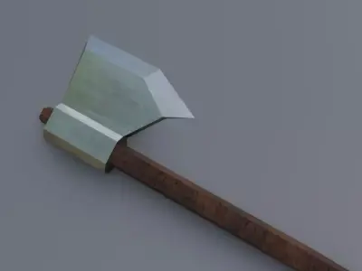 Axe low-poly Free low-poly 3D model purchase