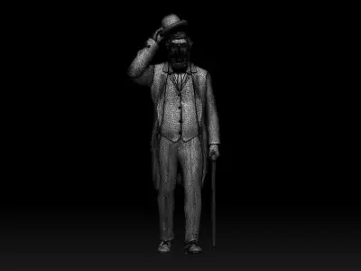man retro 3D print model