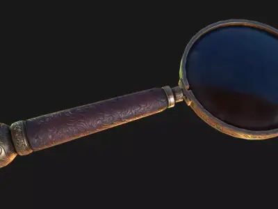 Magnifying Glass Low-poly 3D model